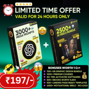 3000+ Mega ChatGPT Prompts & 2500+ AI Hindi Reels Master-Kit