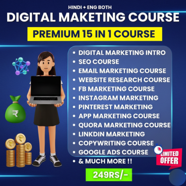Complete Digital Marketing Course (Hindi & English)
