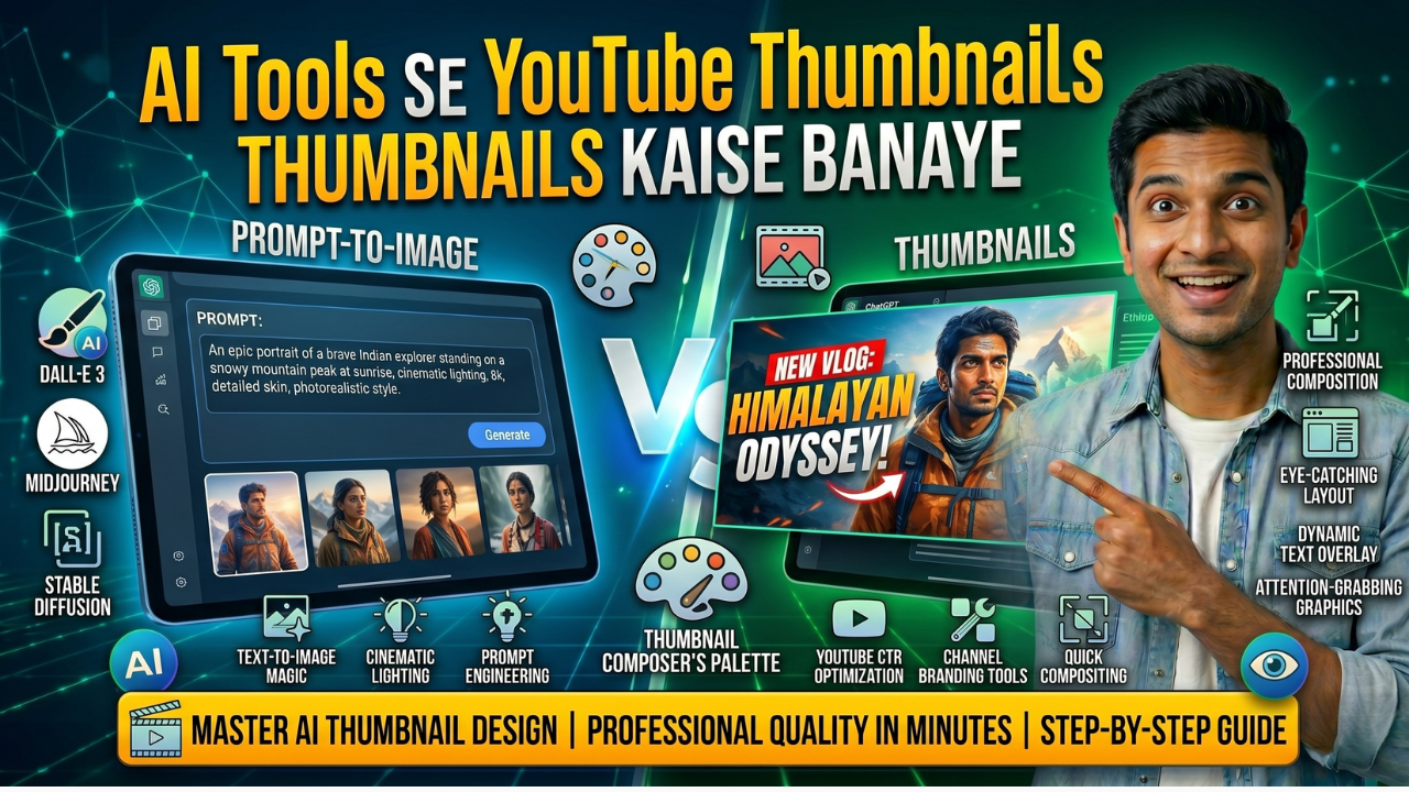 AI Tools Se YouTube Thumbnails Kaise Banaye