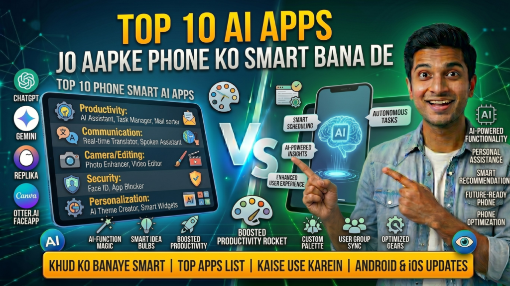 Top 10 AI Apps Jo Aapke Phone Ko Smart Bana De