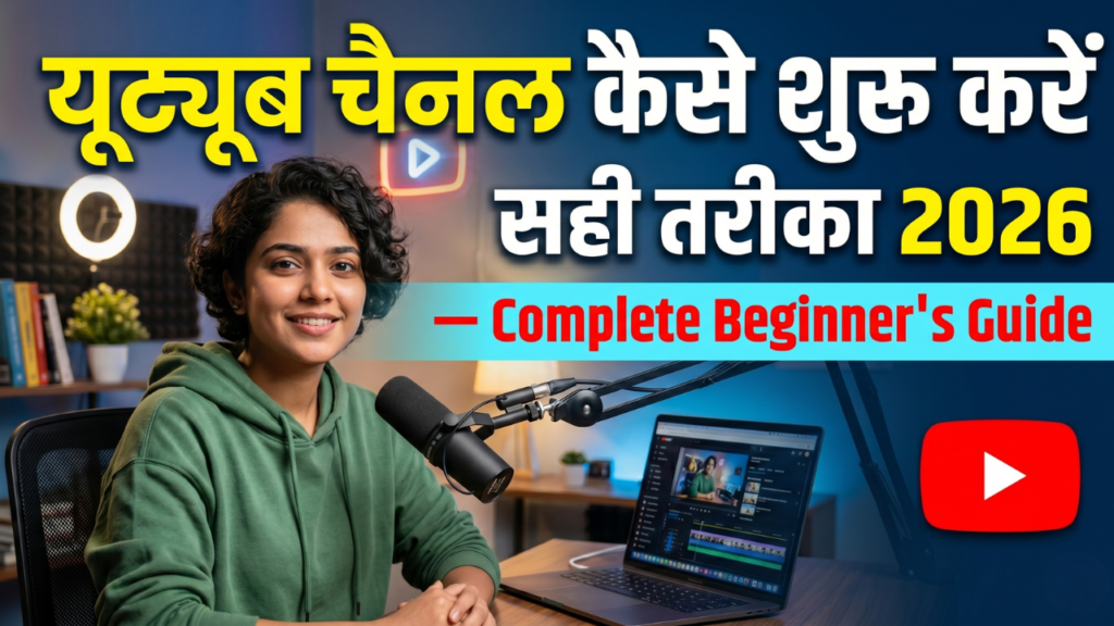 यूट्यूब चैनल शुरू करने का सही तरीका 2026 — Complete Beginner’s Guide