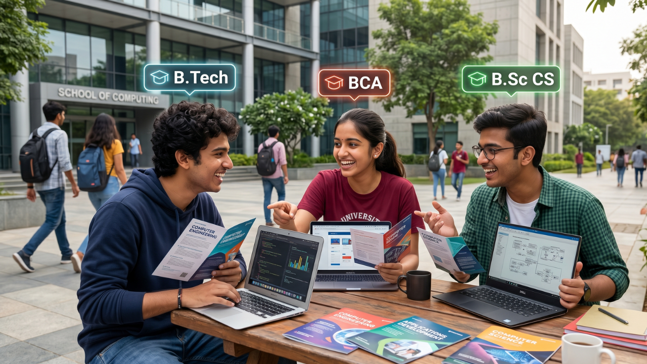 B.Tech, BCA और B.Sc Computer Science में क्या अंतर है