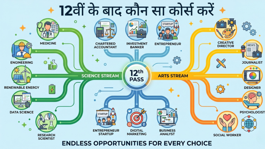 12वीं के बाद कौन सा कोर्स करें? पूरी जानकारी