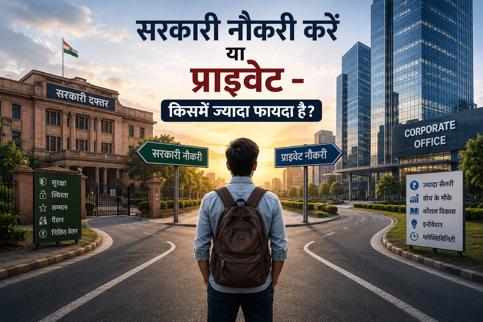 सरकारी नौकरी करें या प्राइवेट - किसमें ज्यादा फायदा है?