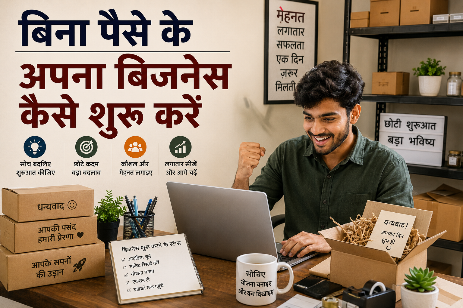 बिना पैसे के अपना बिजनेस कैसे शुरू करें? 10 आसान तरीके