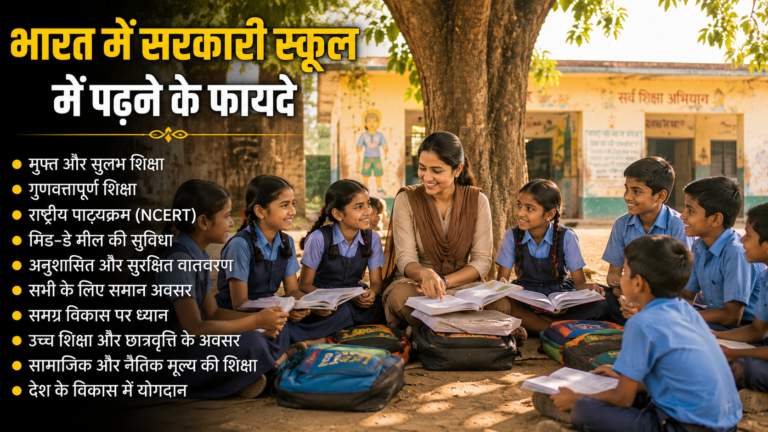 भारत में सरकारी स्कूल में पढ़ने के फायदे