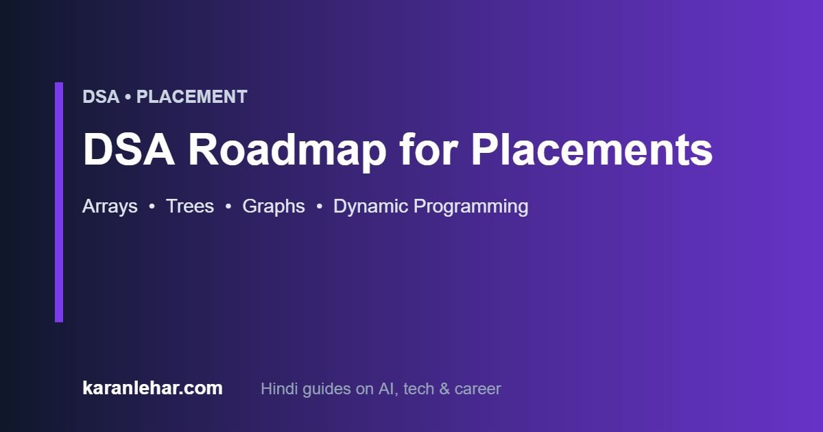 DSA roadmap for placements — arrays, trees, graphs, dynamic programming
