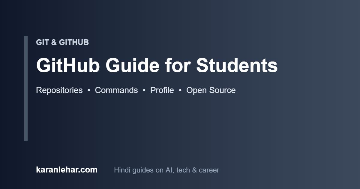 GitHub क्या है और students के लिए GitHub profile guide