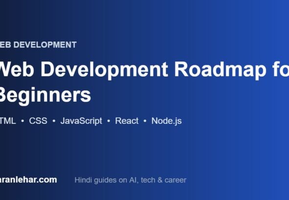 Web Development roadmap for beginners — HTML, CSS, JavaScript, React, Node.js